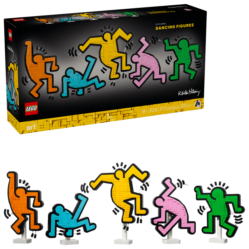 LEGO Keith Haring dancing figures art kit 1773 pieces, UK version