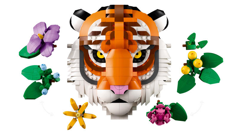 LEGO The Fauna Collection Tiger Model 744 Pieces (British brand)
