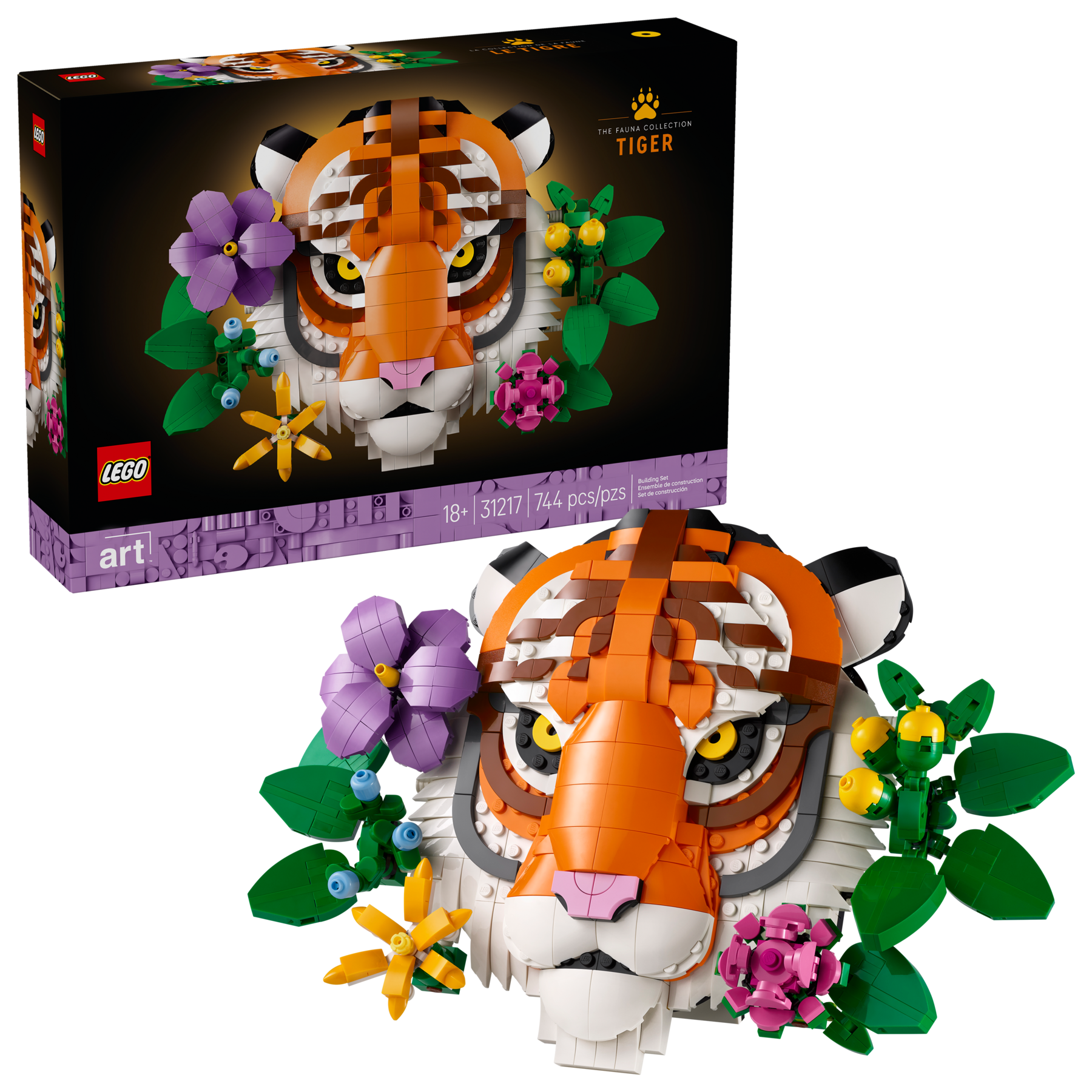 LEGO The Fauna Collection Tiger Model 744 Pieces (British brand)