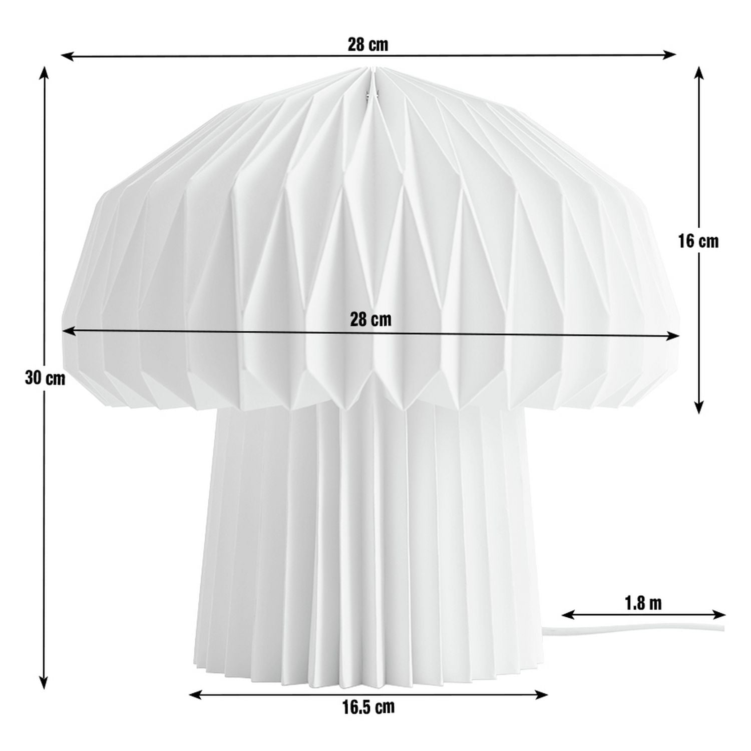 Habitat white paper table lamp, British product