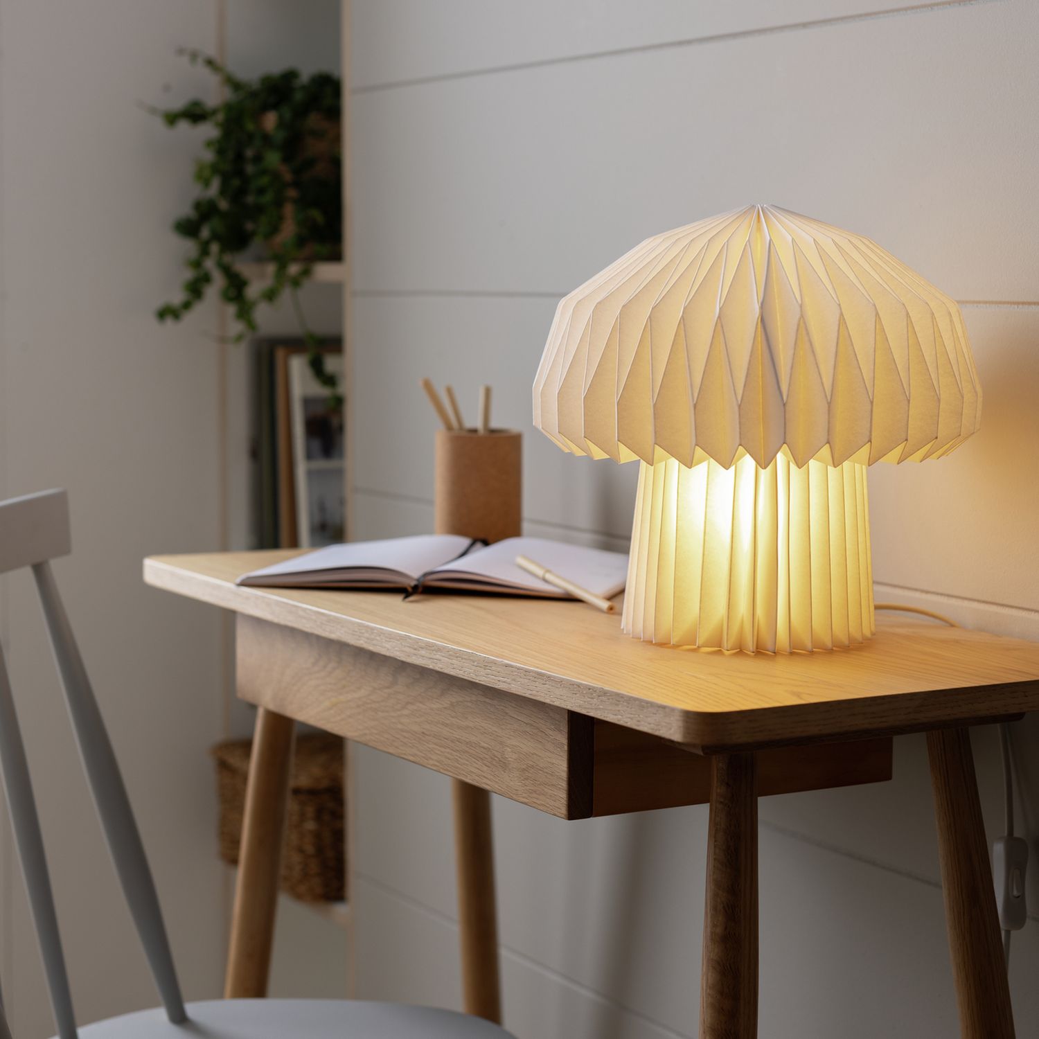 Habitat white paper table lamp, British product