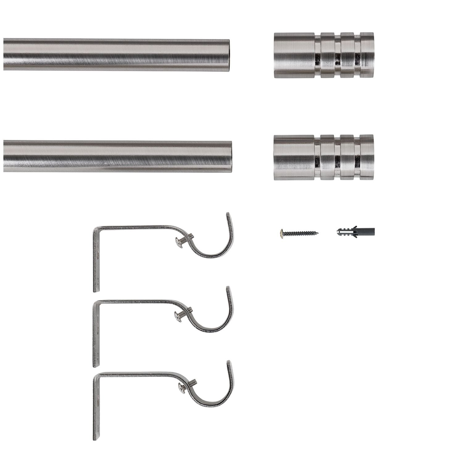 Argos Home extendable steel curtain pole 110cm-300cm (British brand)