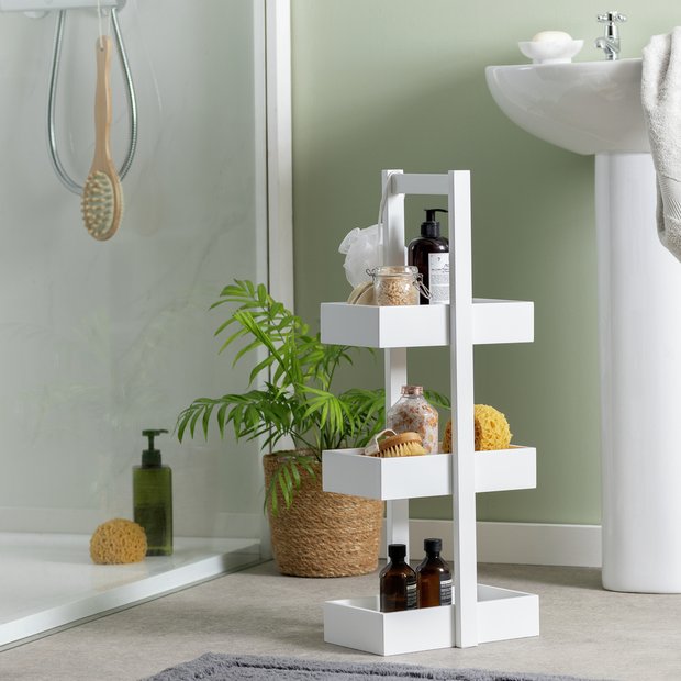 Argos Home 3 tier white storage caddy, UK version