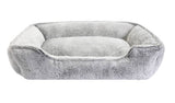 Plush dog box bed large size with non-slip backing (British brand)