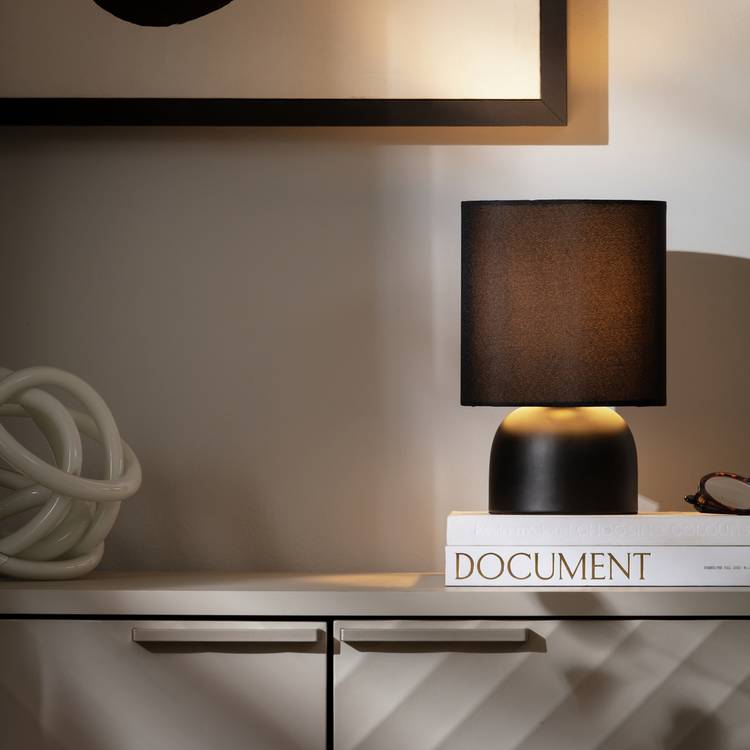 Argos Home touch table lamp pair black 25cm, UK version