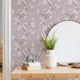 Fresco Apple Blossom Pink wallpaper, imported from the UK