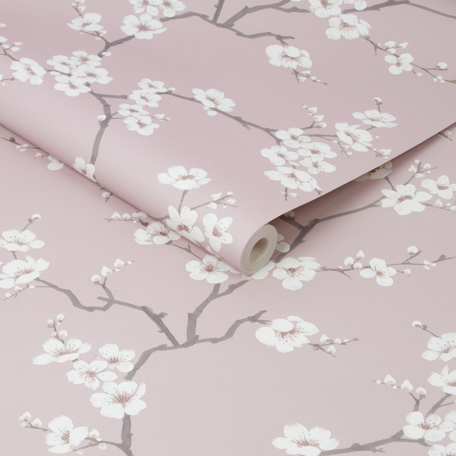 Fresco Apple Blossom Pink wallpaper, imported from the UK