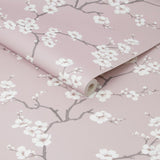 Fresco Apple Blossom Pink wallpaper, imported from the UK