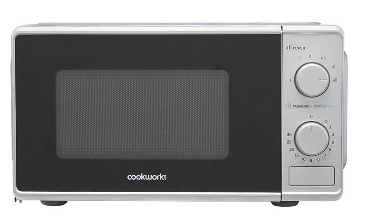 Cookworks manual microwave silver 700W 17L, imported from the UK