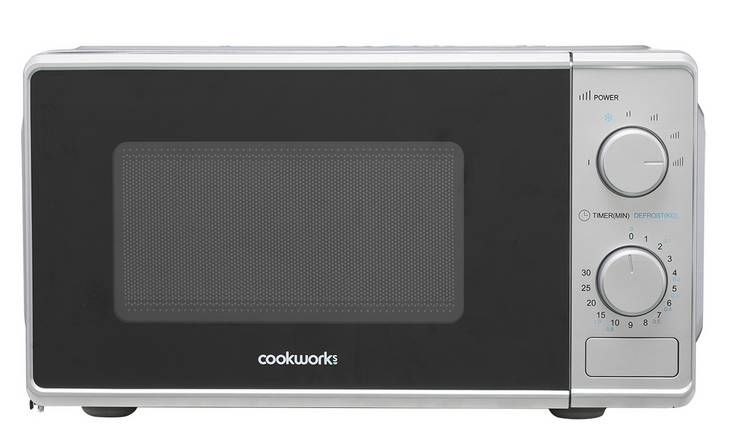 Cookworks 700W Manual Microwave - Silver