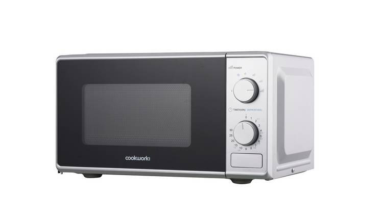 Cookworks manual microwave silver 700W 17L, imported from the UK