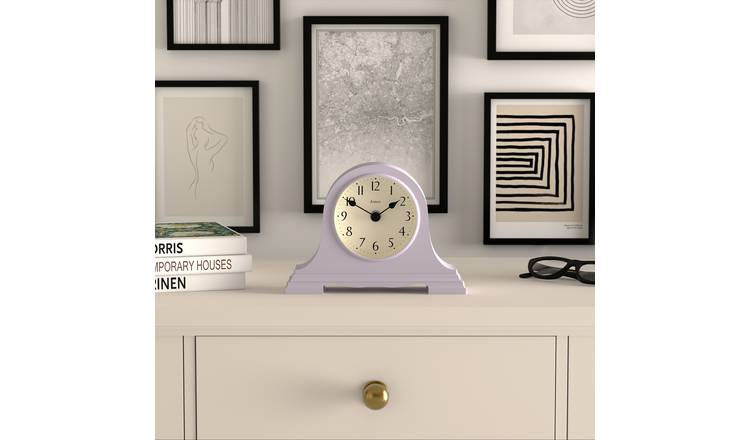 Jones Clocks Speakeasy mantel clock lavender (British brand)
