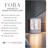 Rio FORA wax melt diffuser forest detailing (British brand)