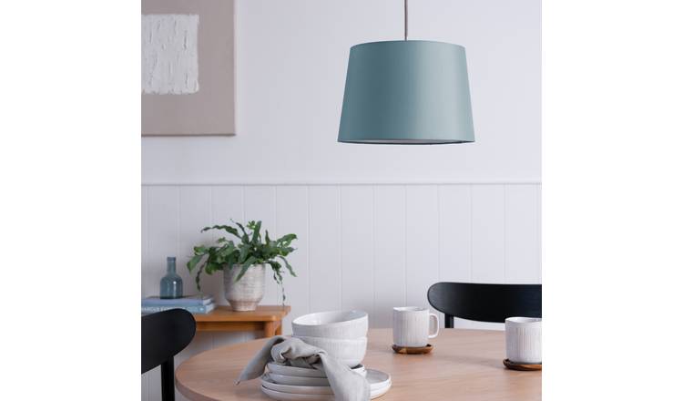 Argos Home cadet blue easy fit lampshade 29cm, imported from the UK