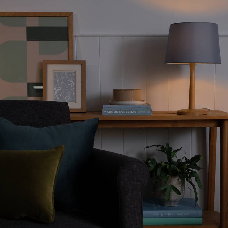 Argos Home cadet blue easy fit lampshade 29cm, imported from the UK