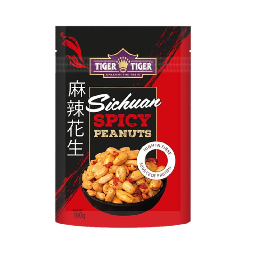 Tiger Tiger Sichuan spicy peanuts snack, UK version