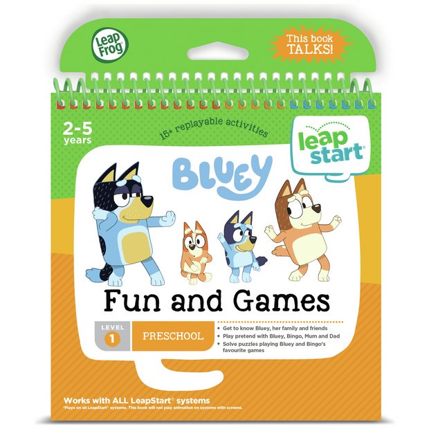 LeapFrog Bluey LeapStart activity book, imported from the UK