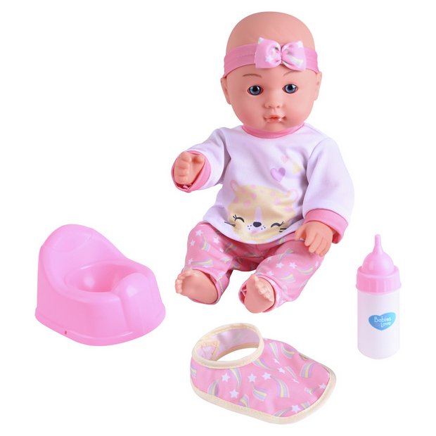 Chad Valley drink and wet doll 11in - British product