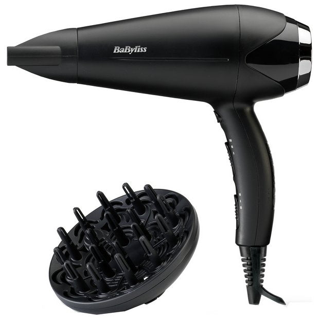 BaByliss Turbo Smooth hair dryer with diffuser (British brand)