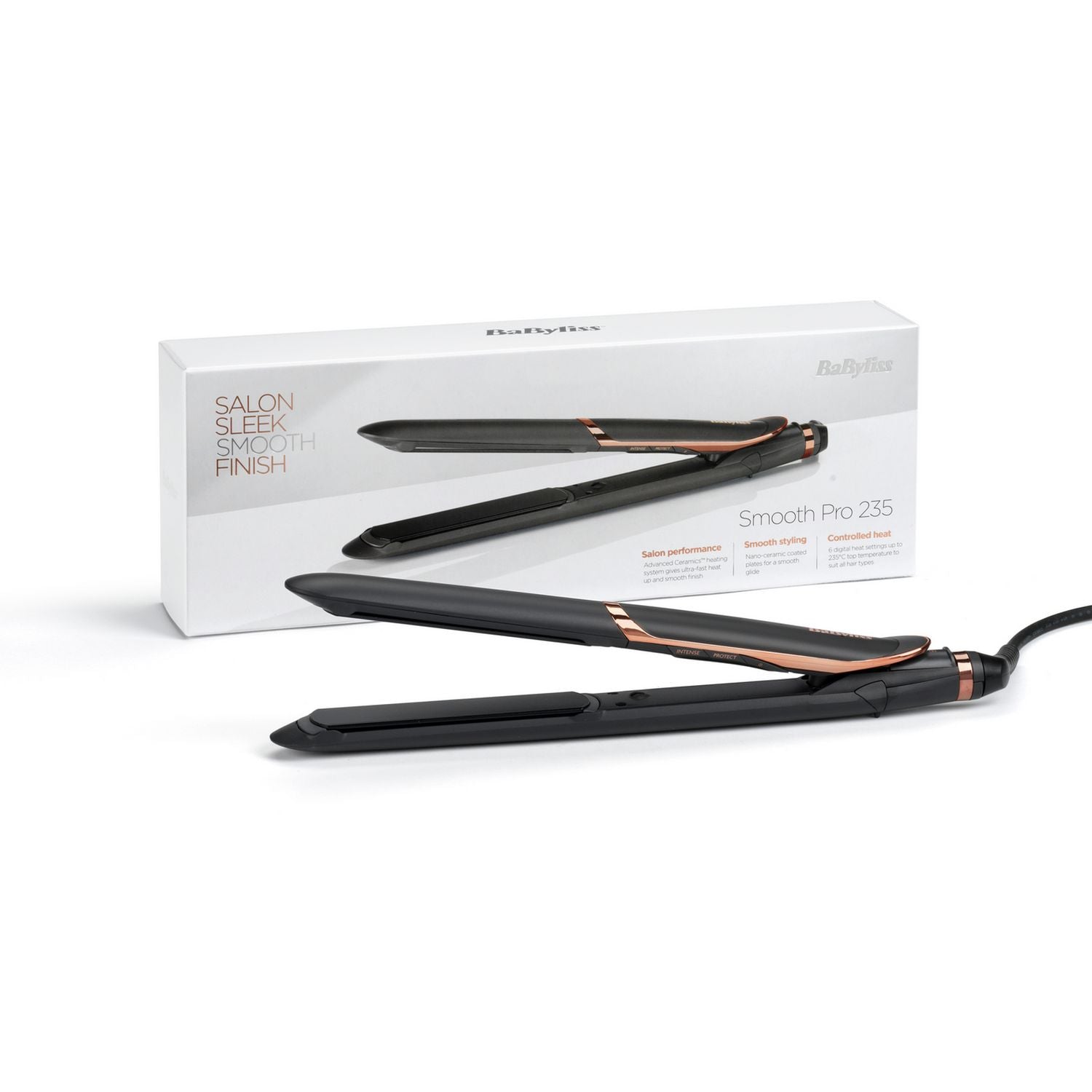 BaByliss Smooth Pro hair straightener black - British product