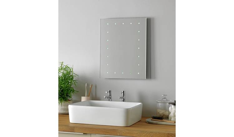 Argos Home Ashbourne LED bathroom mirror H50 W40 D3cm, imported from the UK