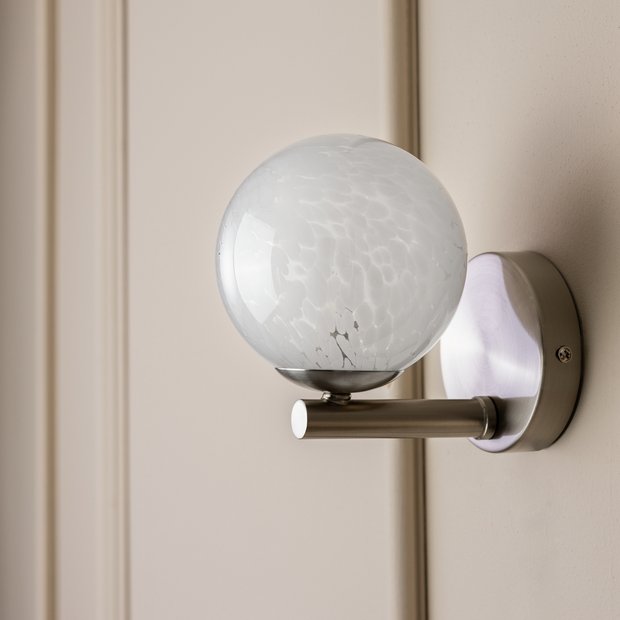 Argos Home White Confetti wall light H16cm - British product
