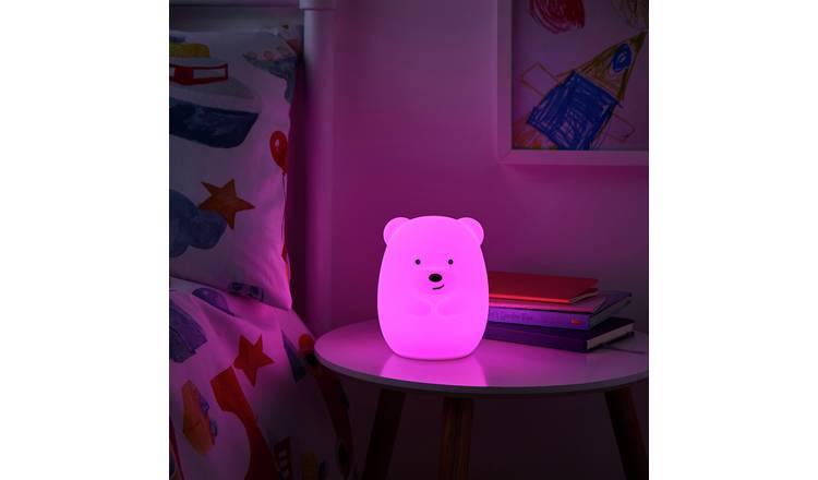 Glow bear silicone night light multicoloured - UK version