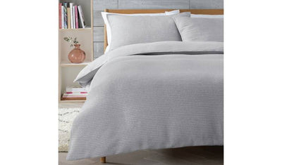 Argos Habitat Cotton Quilted Jersey Grey Bedding Set - Single- Buy online at McGrocer