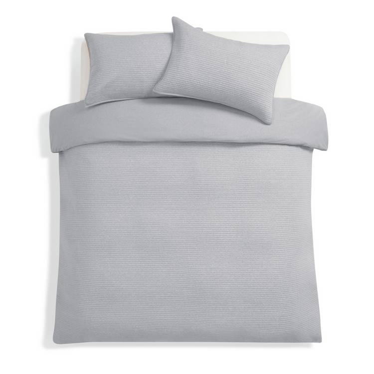 Habitat grey quilted jersey bedding set for single bed - British product