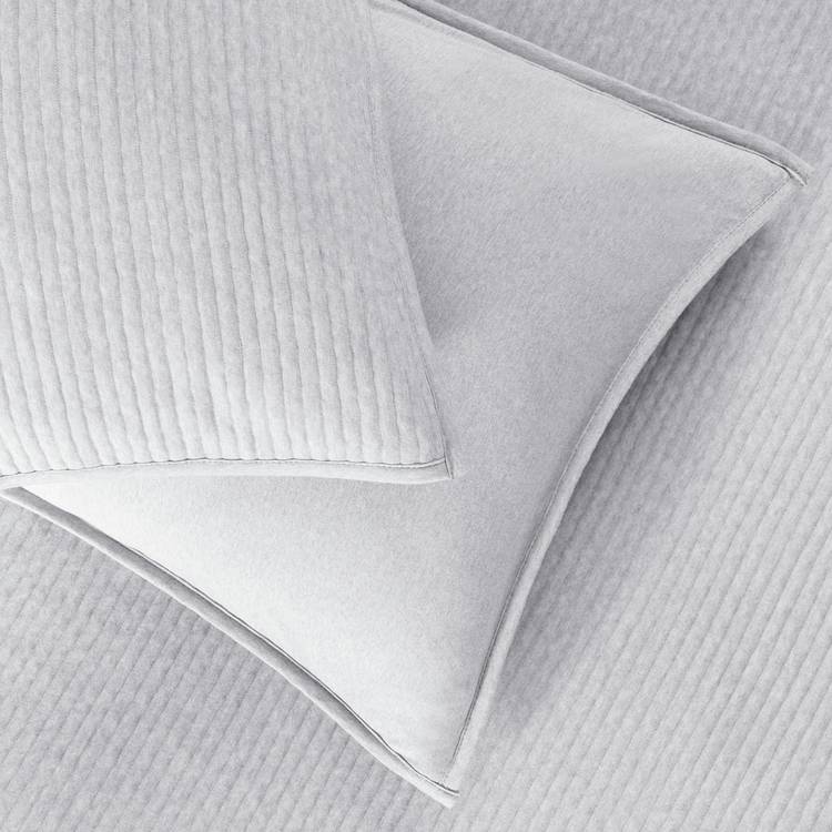 Habitat grey quilted jersey bedding set for single bed - British product