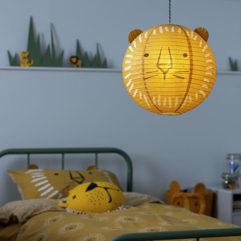 Habitat kids yellow paper lion lampshade 40cm (British brand)