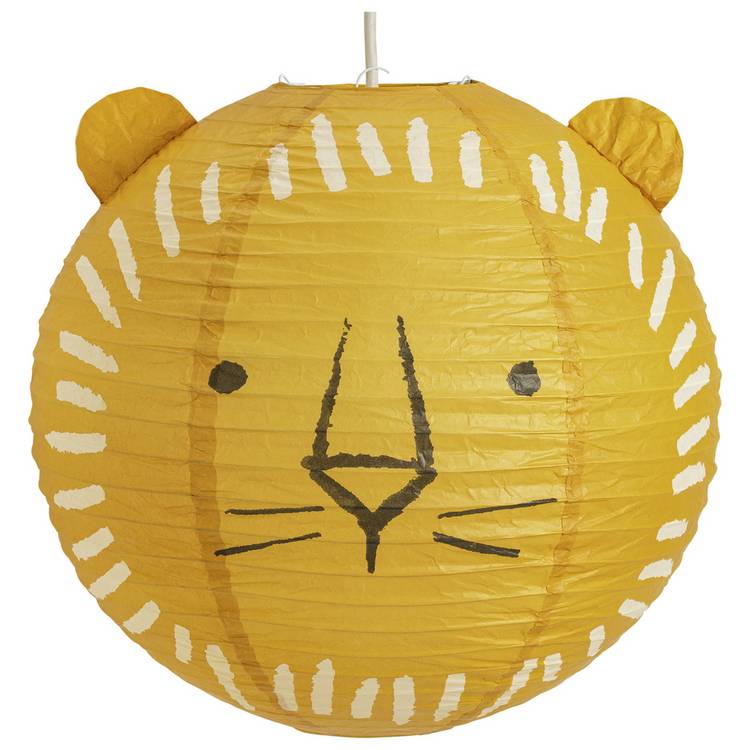 Habitat kids yellow paper lion lampshade 40cm (British brand)