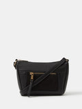 Accessorize black double zip crossbody bag (British brand)