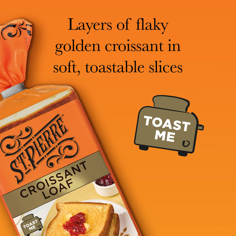 St Pierre baked croissant loaf sliced 380g, UK version
