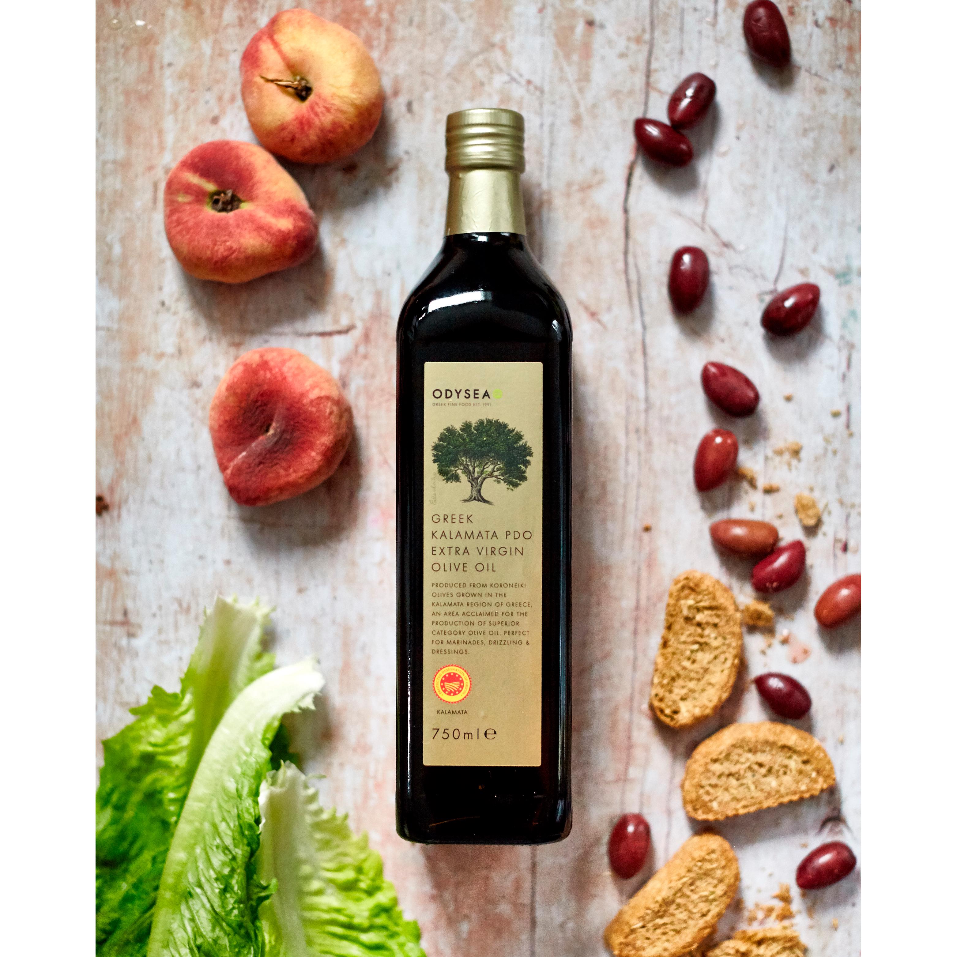 Odysea Greek Kalamata PDO Extra Virgin Olive Oil 750ml, imported from the UK