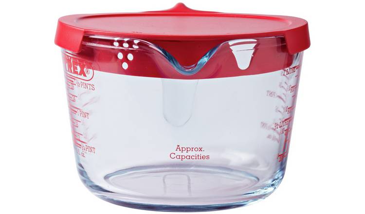 Pyrex 1L kitchen measuring jug with lid (British brand)
