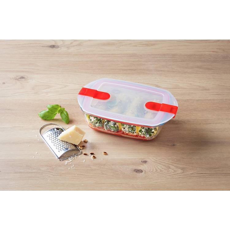 Pyrex 1L rectangular glass dish with lid (British brand)