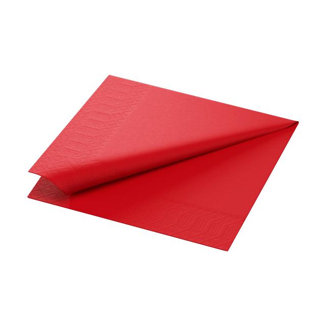 Red Compostable 2 Ply Paper Napkins   125 per pack