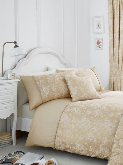 Next Dreams & Drapes Gold Jasmine Jacquard Duvet Cover Set- Buy online at McGrocer