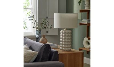 Argos Habitat Bobble 61cm Ceramic Table Lamp - Cream- Buy online at McGrocer