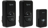 Byron plug-in doorbell twin pack black 100m range, UK version