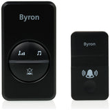 Byron plug-in doorbell twin pack black 100m range, UK version