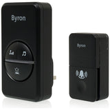Byron plug-in doorbell twin pack black 100m range, UK version