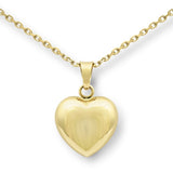 Costco 14ct yellow gold heart pendant 18 inch necklace, imported from the UK