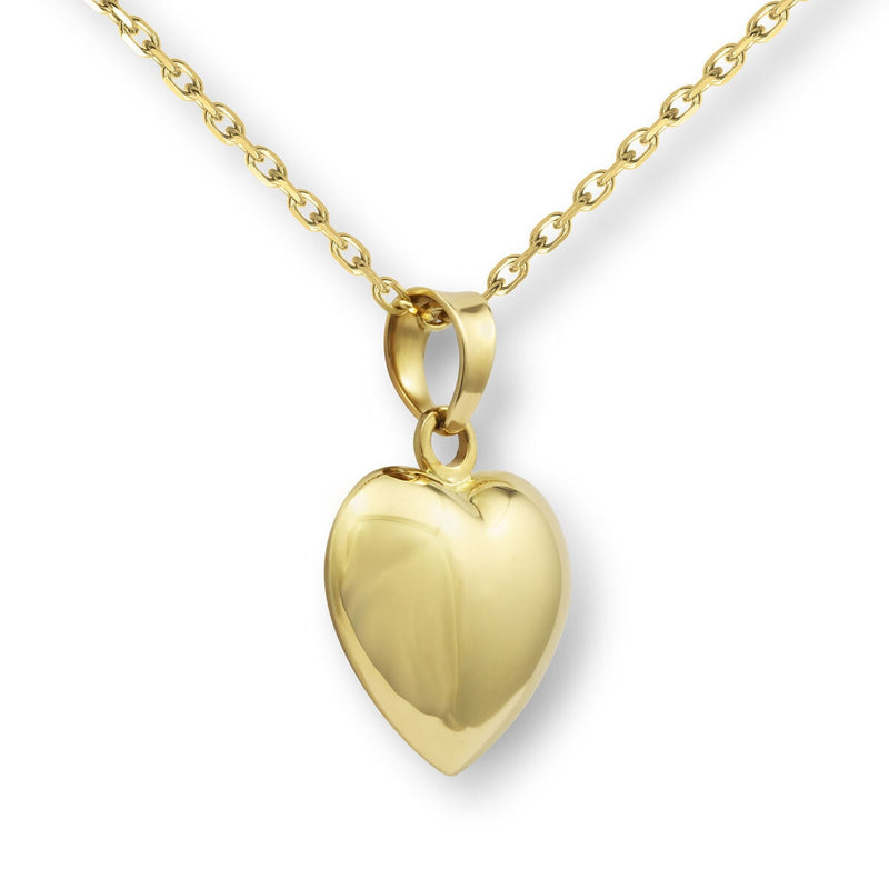 Costco 14ct yellow gold heart pendant 18 inch necklace, imported from the UK