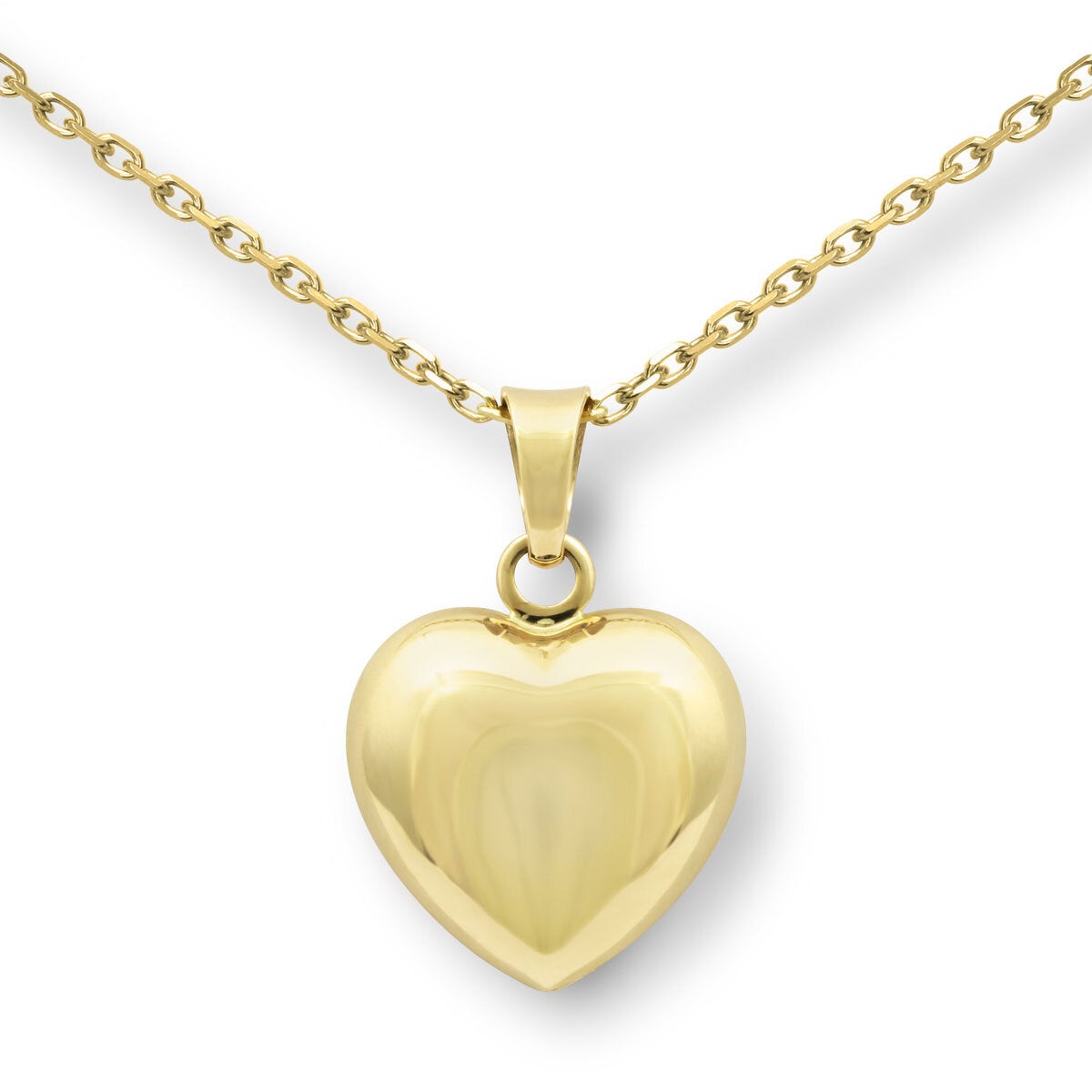 Costco 14ct yellow gold heart pendant 18 inch necklace, imported from the UK