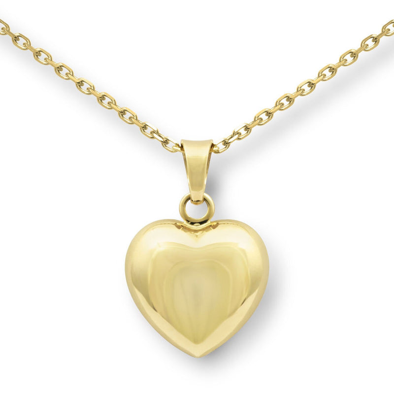 Costco 14ct yellow gold heart pendant 18 inch necklace, imported from the UK