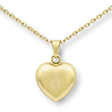 Costco 14ct yellow gold heart pendant 18 inch necklace, imported from the UK