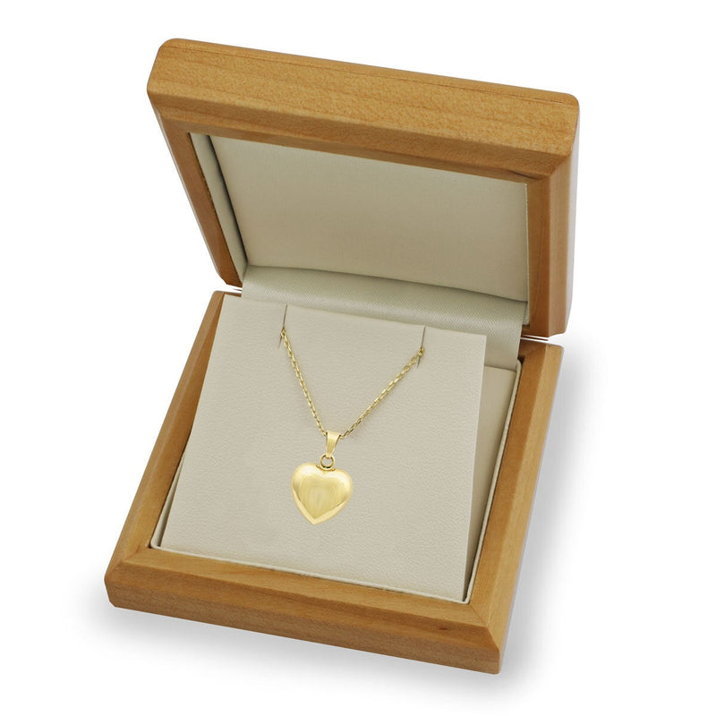 Costco 14ct yellow gold heart pendant 18 inch necklace, imported from the UK
