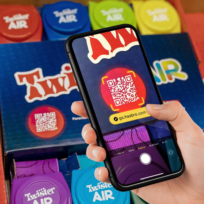 Hasbro Twister Air party game bands and stand, UK version